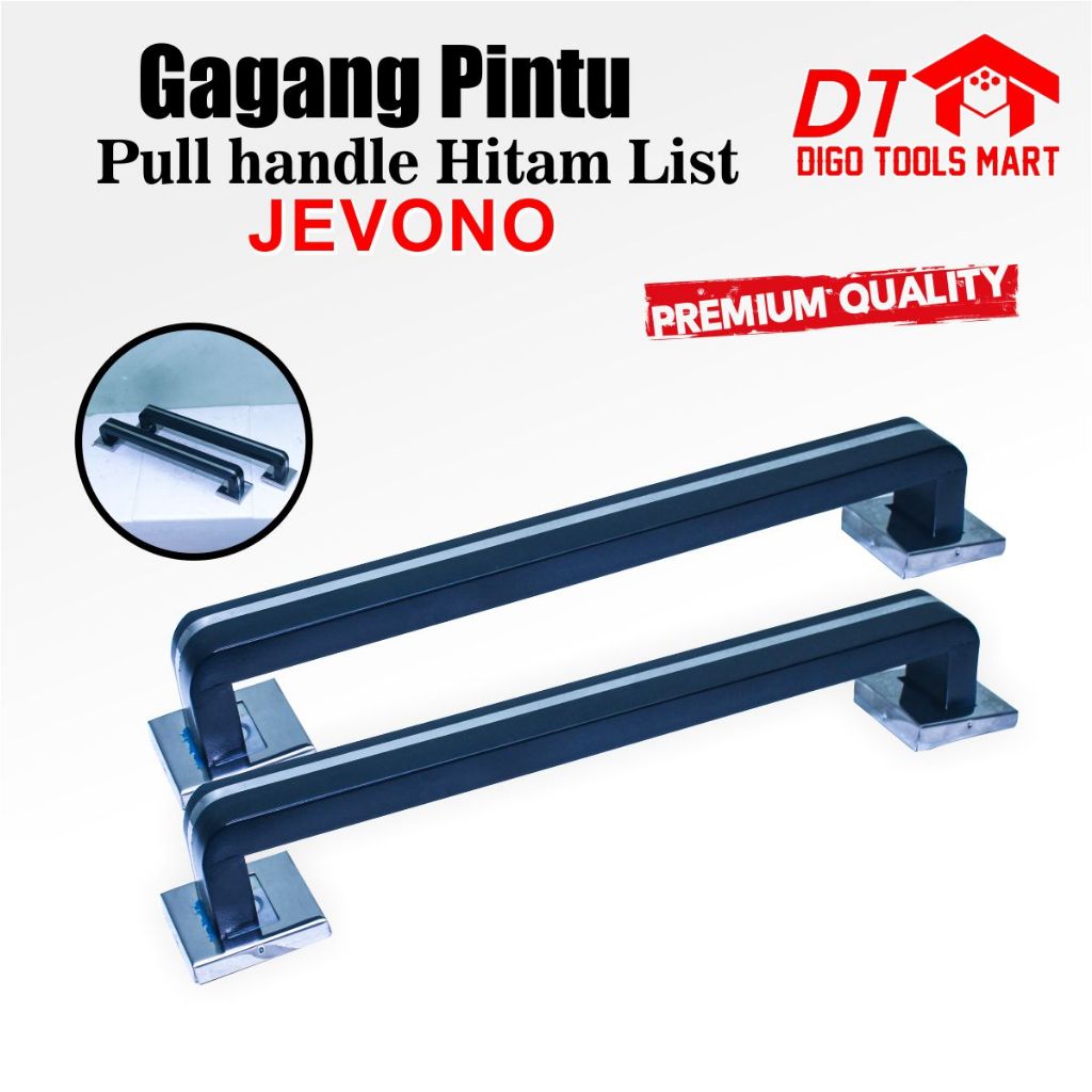 Pull Handle Hitam 35 cm Tarikan Pintu Model Gawang