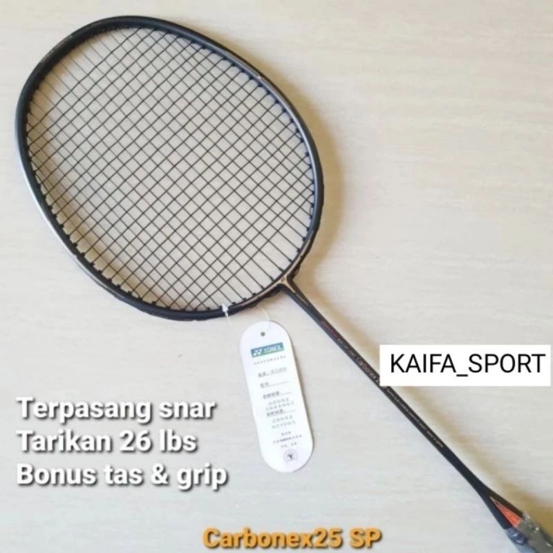RAKET BADMINTON CARBONEX 21SP & 25SP TENSION 26 LBS