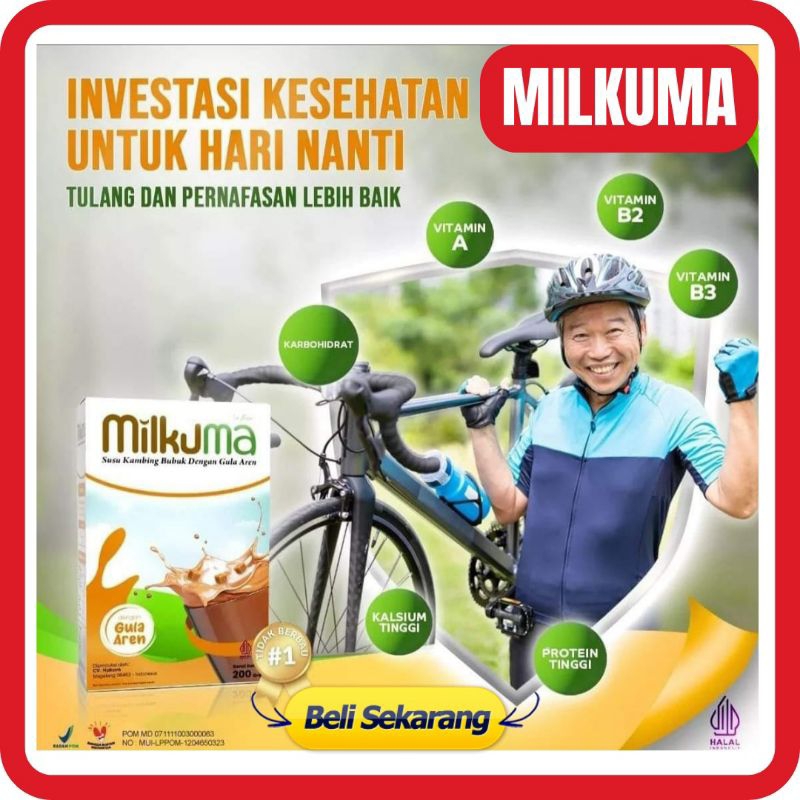 

MILKUMA - SUSU KAMBING MILKUMA 200 GR SUSU KAMBING GULA AREN ATASI NYERI SENDI MASALAH TULANG DAN KEPADATAN TULANG