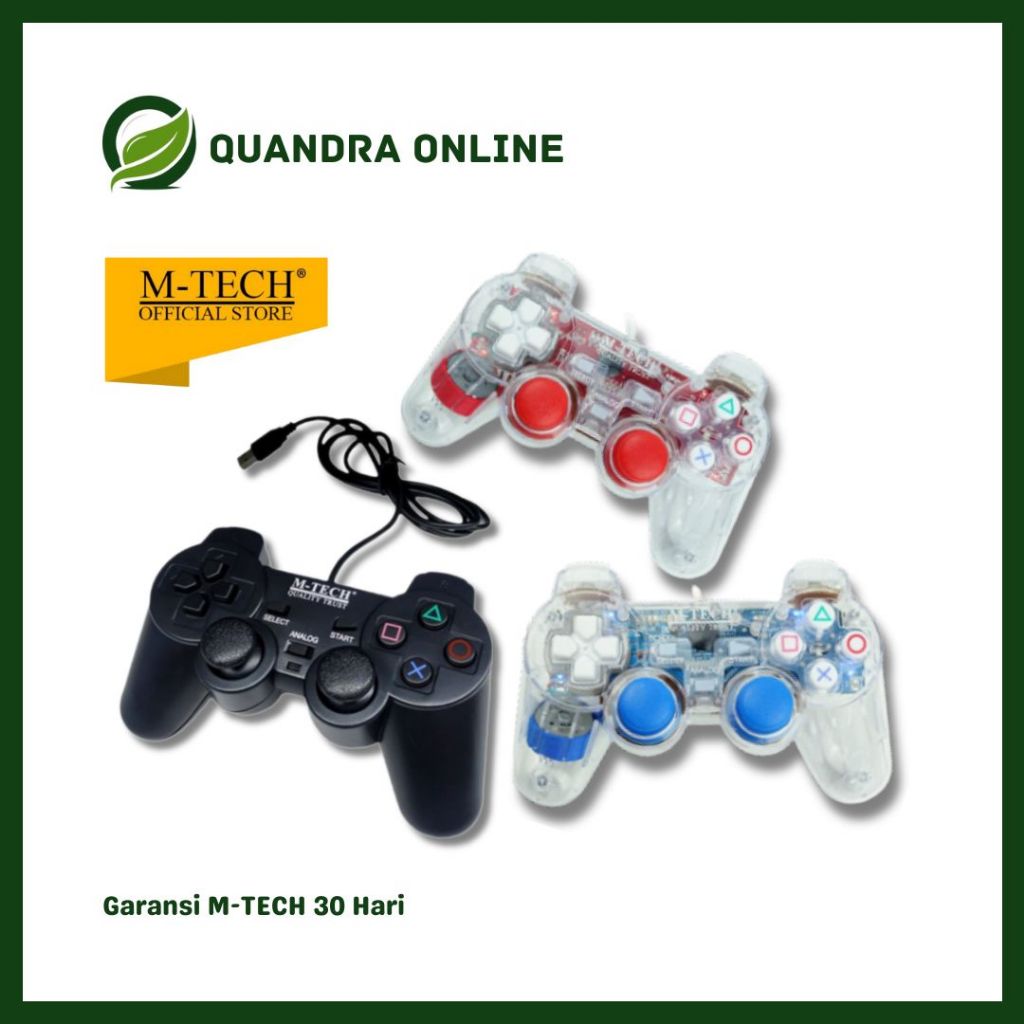 M-TECH Stick Gamepad USB Single Black/Transparan