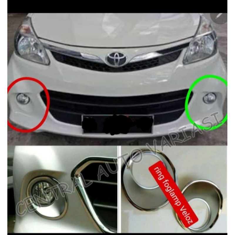 Garnish ring foglamp chrome Avanza Veloz 2012-2015