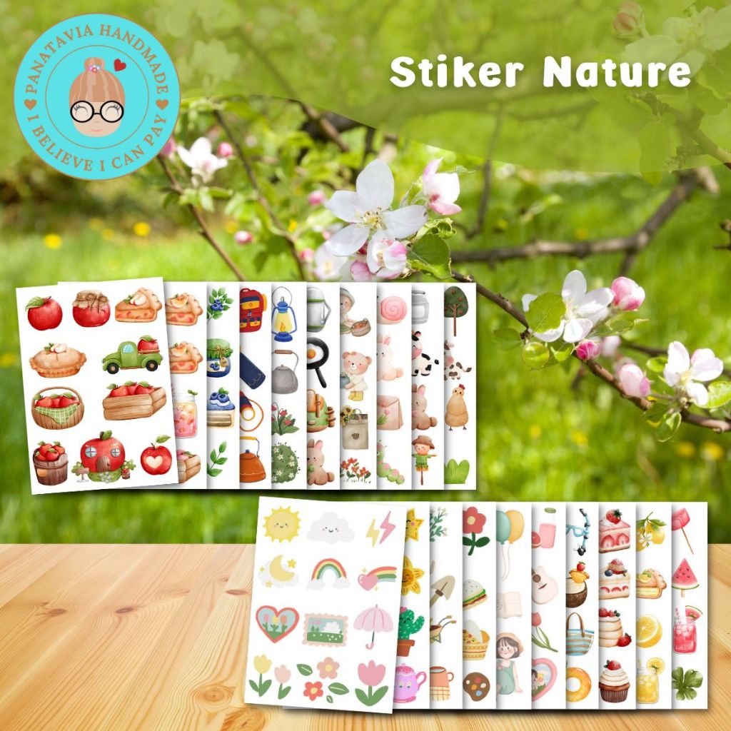 

Stiker Lucu ♡ Tema Nature | Stiker Tahan Air | Stiker estetik