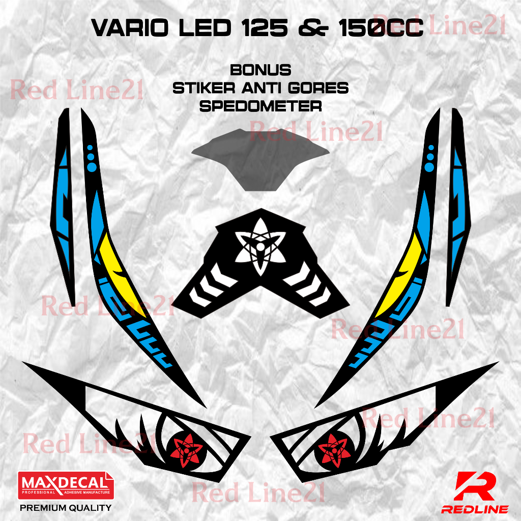 STIKER LAMPU VARIO LED 125 150cc 2015-2017 NEW LED