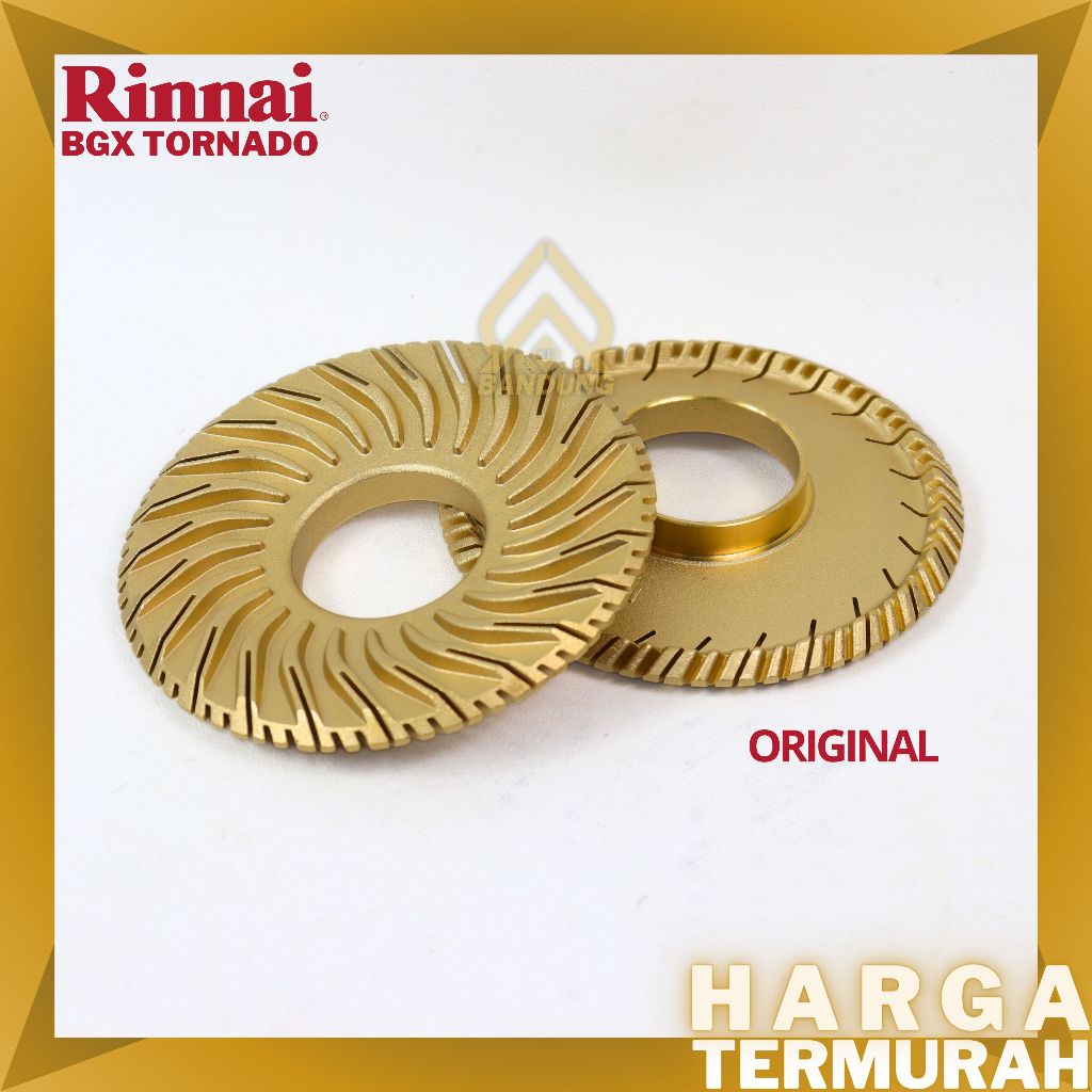 BURNER RINNAI BGX ORIGINAL | BARNER KOMPOR GAS RINNAI BGX TORNADO | RING KUNINGAN RINNAI ORI H1505 B