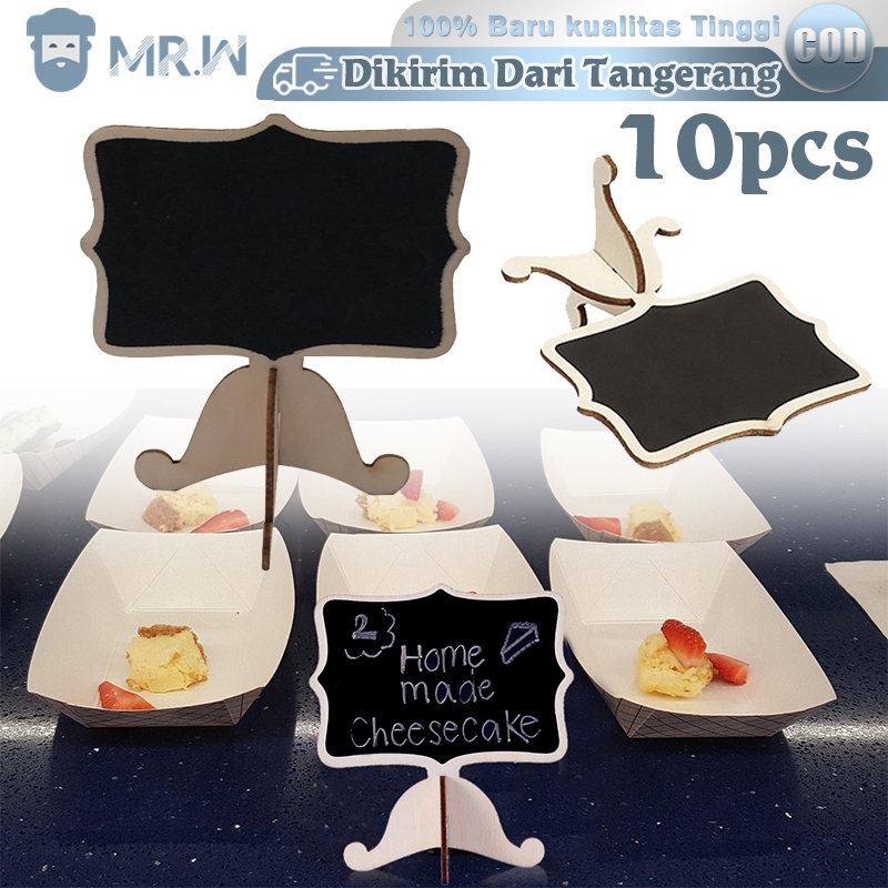 

Isi 10pcs Papan Tulis Blackboard Kapur / Papan Tulis Kapur Mini / Mini Black Board / Mini Chalkboard Mini