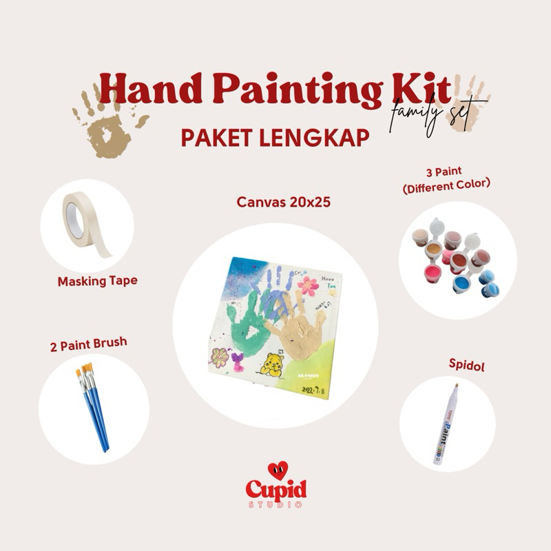 

DIY Hand Painting Family Kit Set | Canvas Lukis Cap Tangan Keluarga | CUPID STUDIO