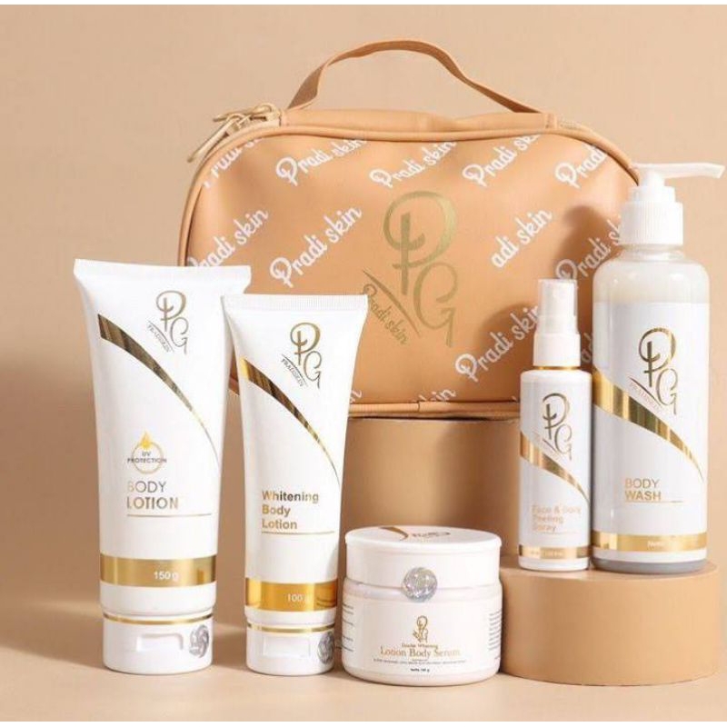 PAKET BADAN LENGKAP PRADISKIN GLOW / PERAWATAN BADAN BPOM / MENCERAHKAN