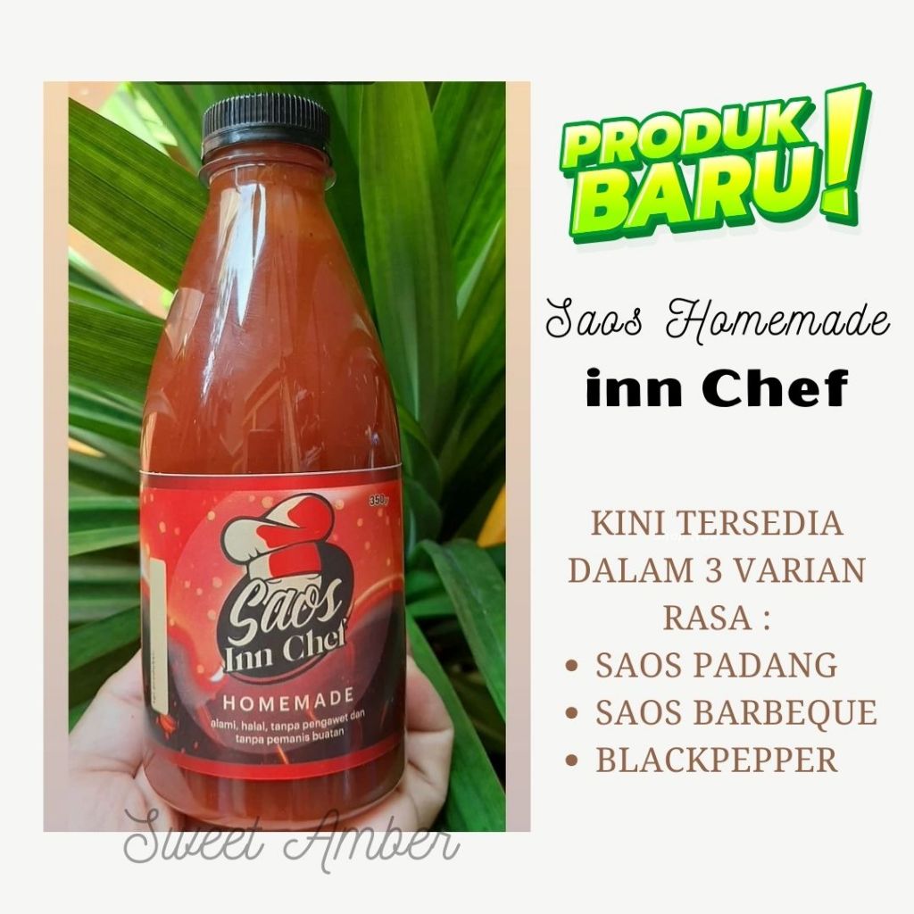 

Saos Homemade Inn Chef Masak Saos Padang Saus Lada Hitam BBQ Barbeque Black Pepper isi 400 gr