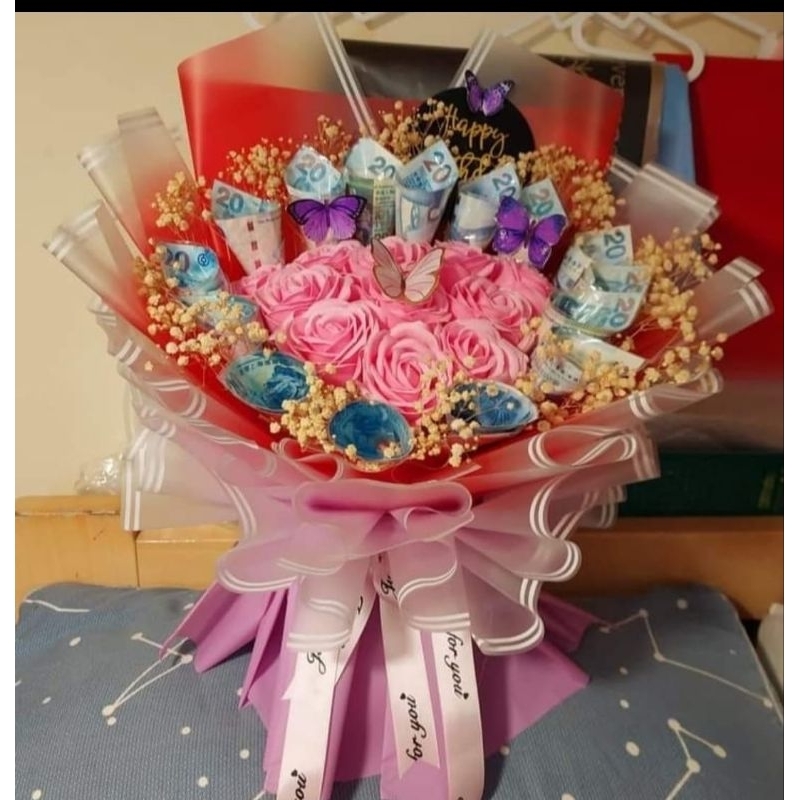 mahar/buket/kado/hadiah/uang asli