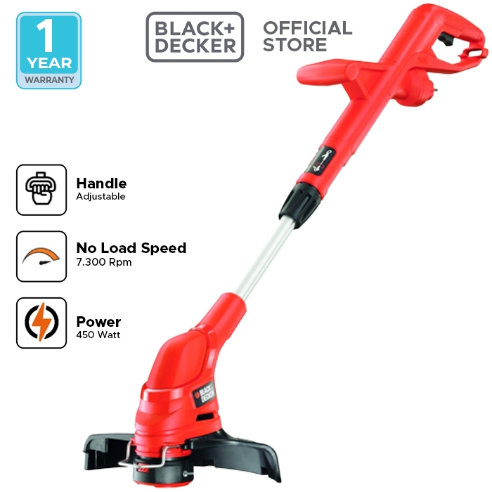 Black+Decker String Grass Trimmer / Potong Rumput Listrik 450W 25cm (GL4525-B1)