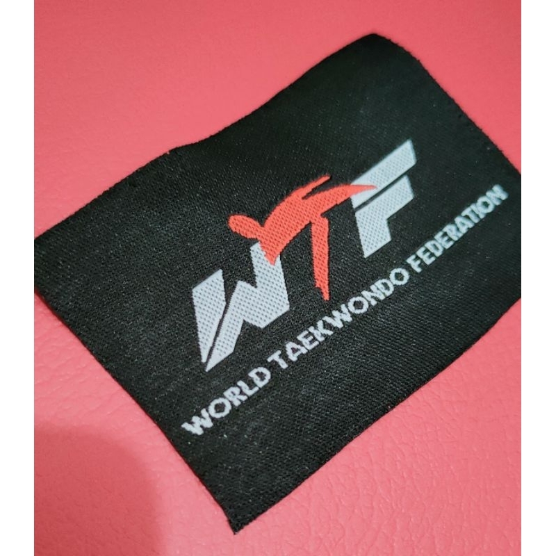LABEL LOGO TAEKWONDO WTF BAHAN WOVEN
