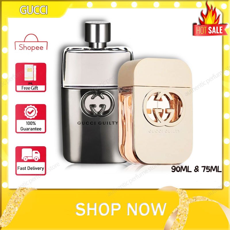 [Ada Stock]GUCCI GUILTY Eau de Parfum Platinum Edition POUR HOMME festive gift 90ml