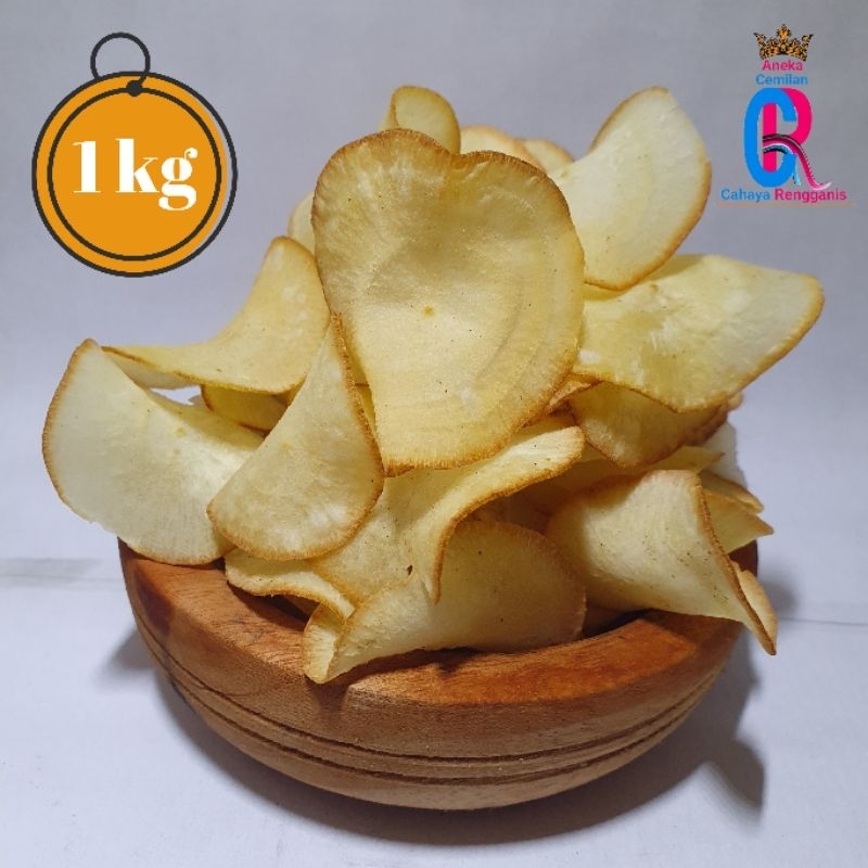 

Snack Cemilan Keripik Singkong Rasa Asin Original 1kg