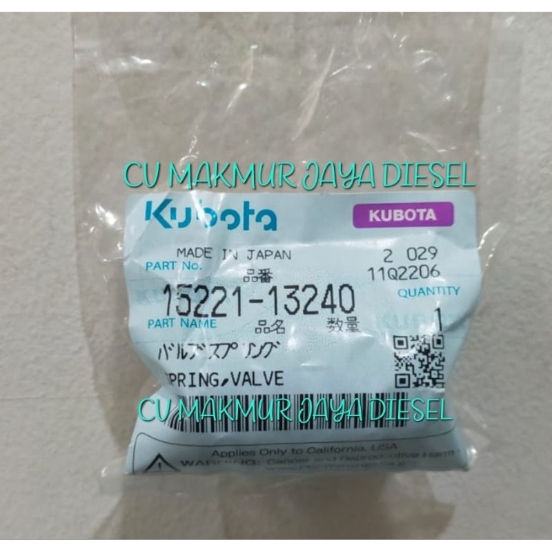 Spring Valve/Per Klep V1903 15221-13240 Kubota