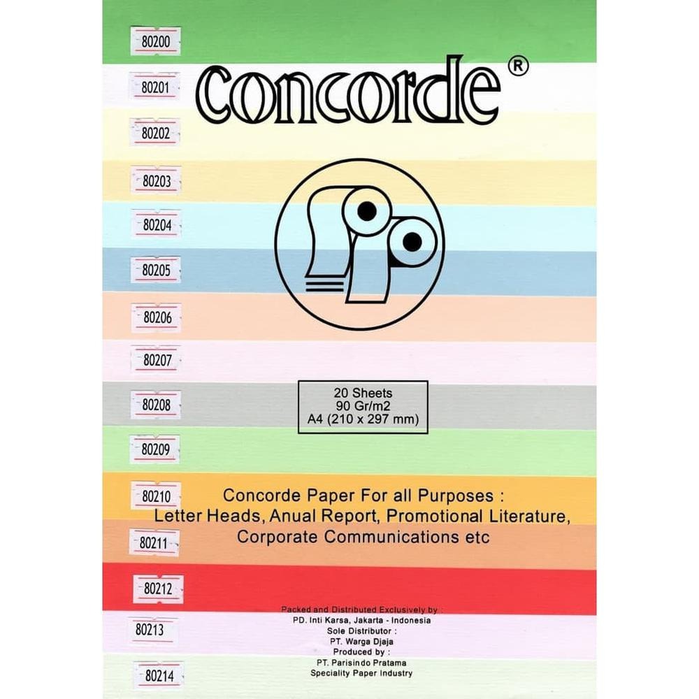 

Kertas Concorde A4 90gr ( Harga 1 Pack isi 20 Lembar )