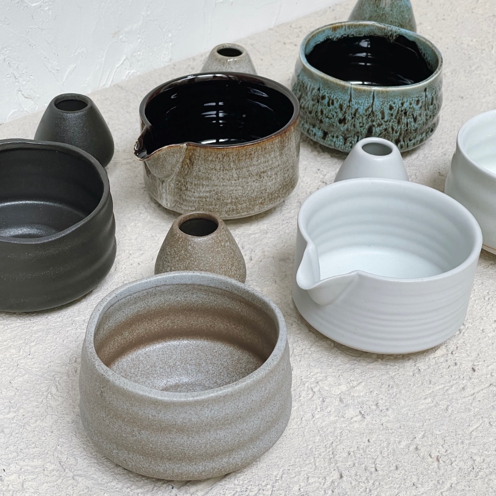 Matcha Bowl + Chasen Holder Ceramic Premium 11