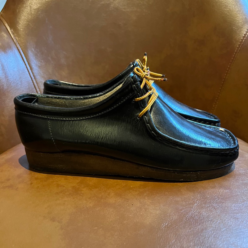 Clarks Wallabees Black Leather not docmart paraboot ghbass