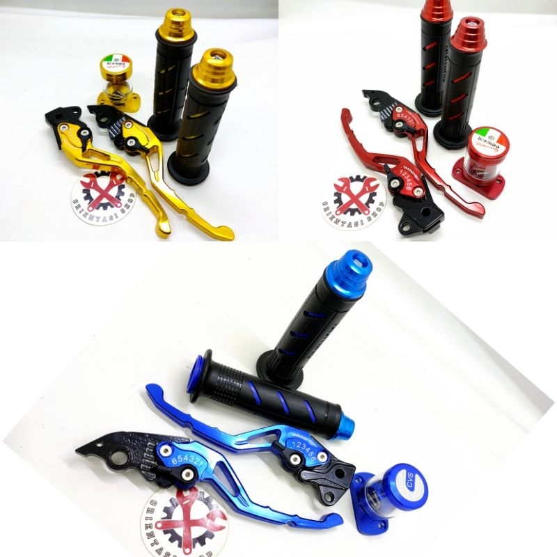 PROMO HANDLE  SISIK STELAN + HANDGRIP SISIK + JALU STANG + TUTUP MINYAK  beat fi esp cbs scoopy 2017