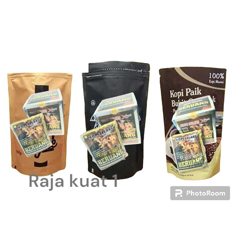 

kantong standing pot kemasan makanan dan minuman cap beruang hitam