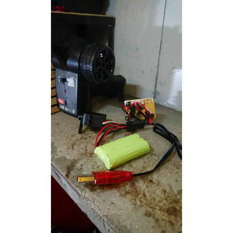 sepaket elektrik RC WPL C54 full propo servo remot pcb batre dan carger
