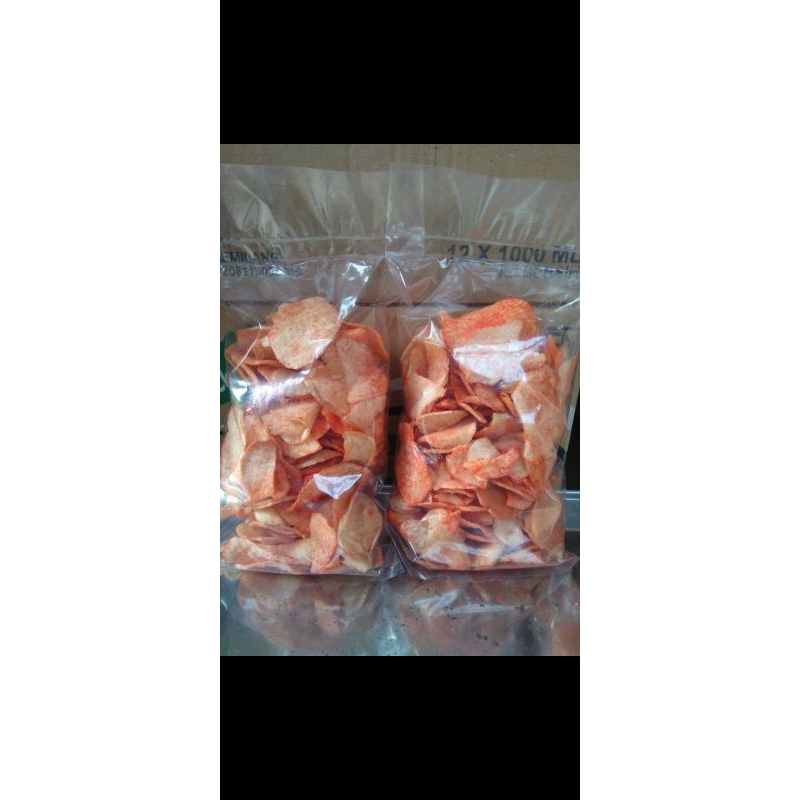 

keripik talas gurih pedas manis