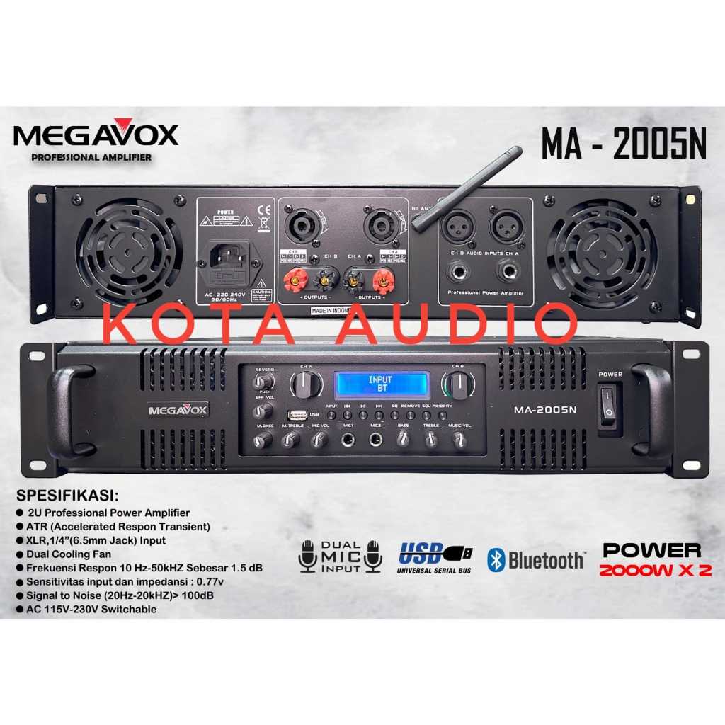 POWER AMPLIFIER MEGAVOX MA 2005N / MA-2005 N/ MEGAVOX MA2005N
