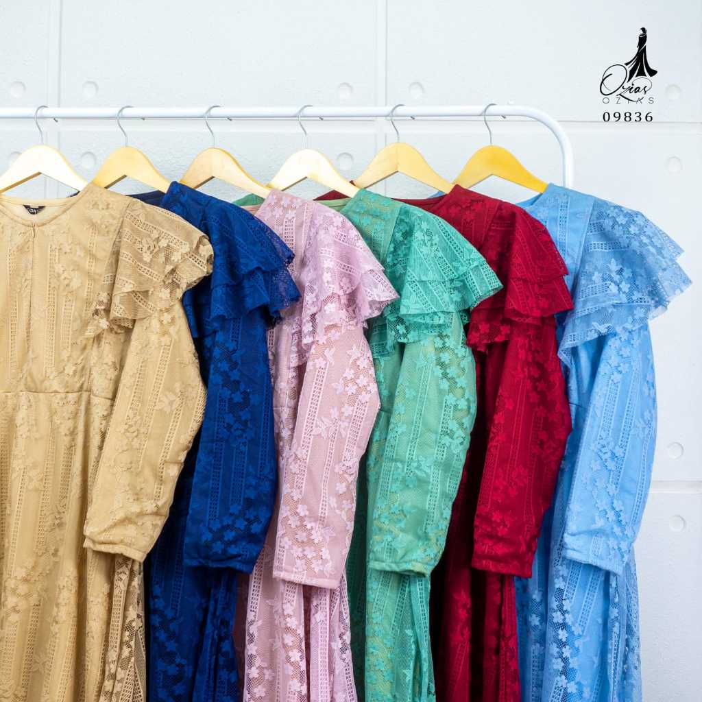 Ozias - Gamis Brokat Garden Lace 09836 Ld 105-2