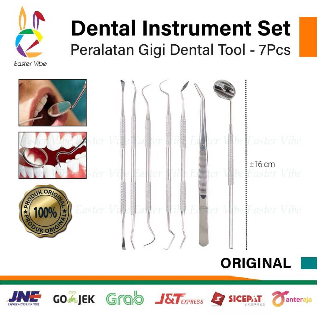 Dental Instrument Set Peralatan Gigi Dental Tool 7 Pcs