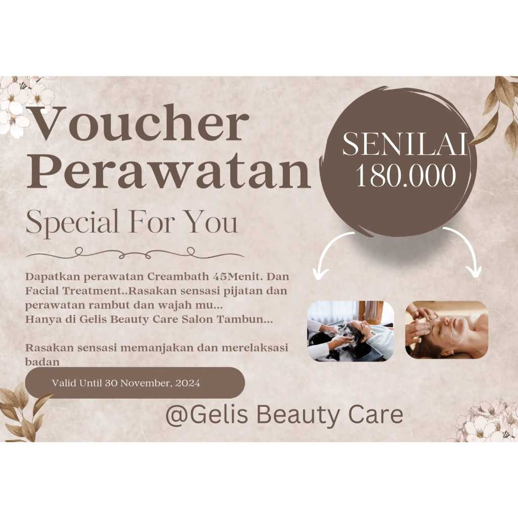 E-Voucher - Voucher Perawatan Creambath & Facial