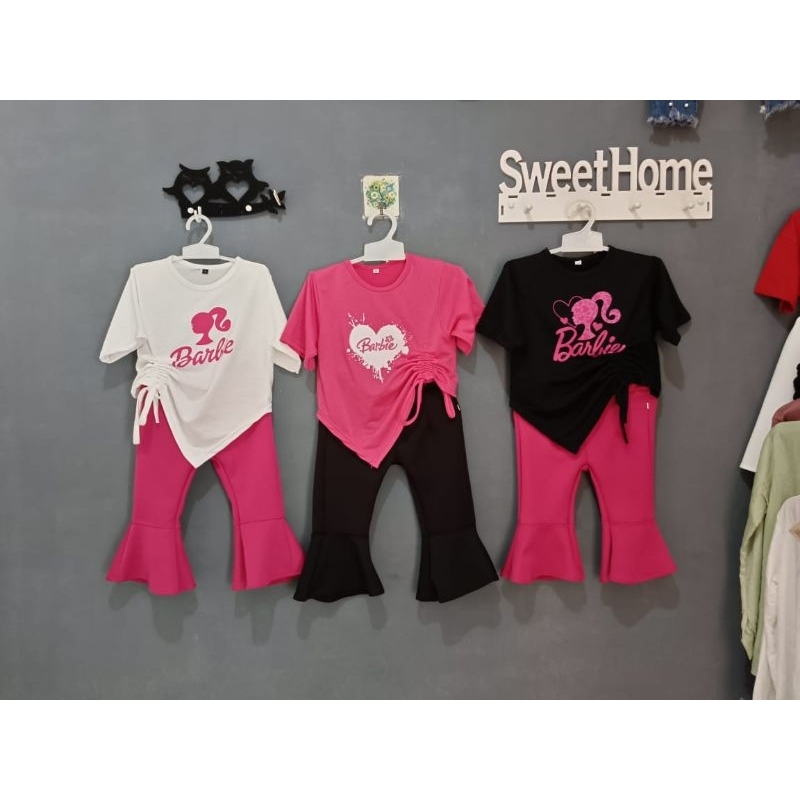 SETELAN BARBIE CELANA CUTBRAY /SETELAN BARBIE SERUT / SETELAN BARBIE ANAK