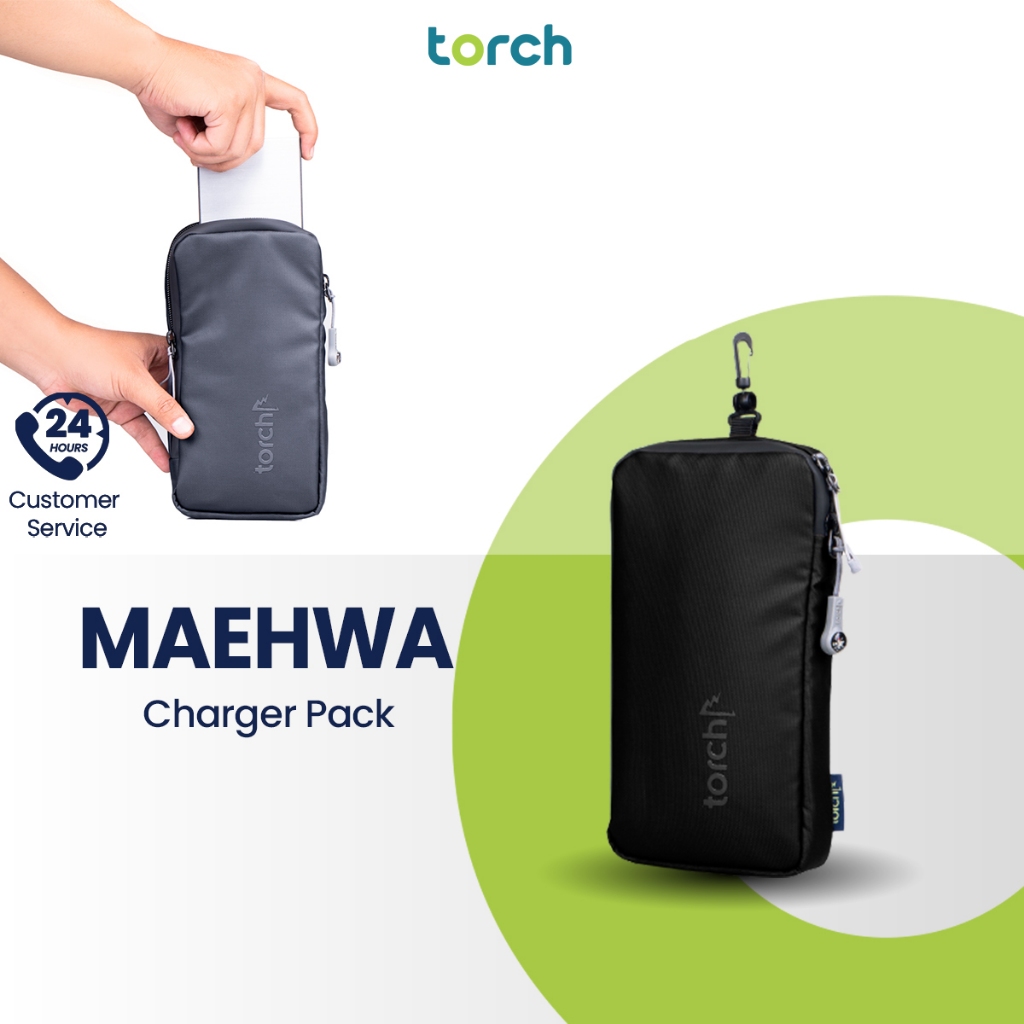 TORCH Pouch Kabel Charger Handsfree - Travel Pouch Organizer Maehwa