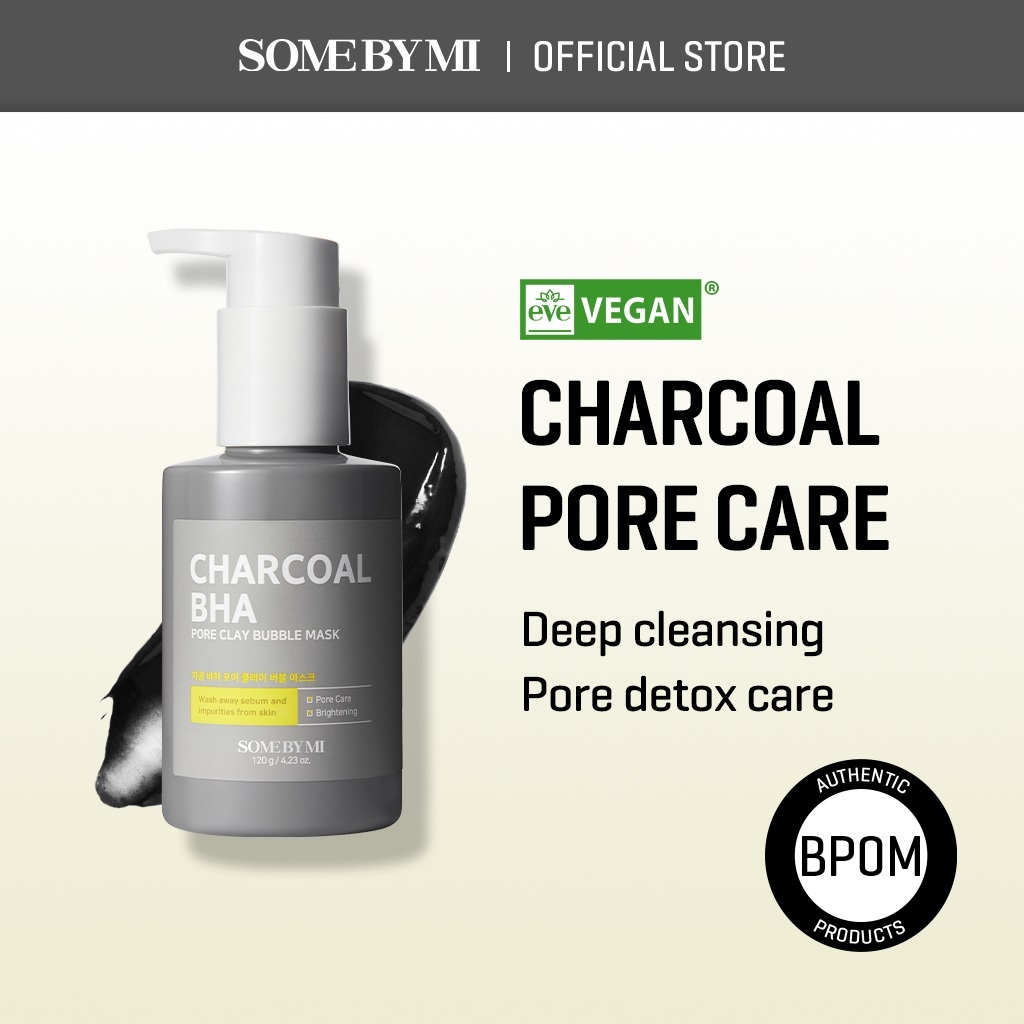 SOME BY MI Charcoal BHA Pore Clay Bubble Mask masker pembersih wajah