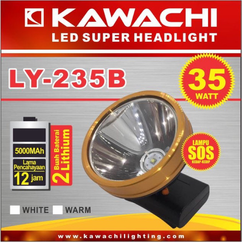 SENTER KEPALA / HEADLAMP KAWACHI 35WATT LY235B