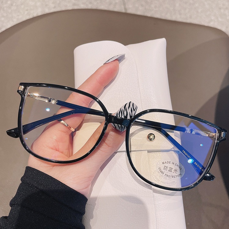 Frame Kacamata Photocromic Anti Blueray Radiasi Minus Wanita Pria Cowok Fashion Elastik TR90 Cat Eye