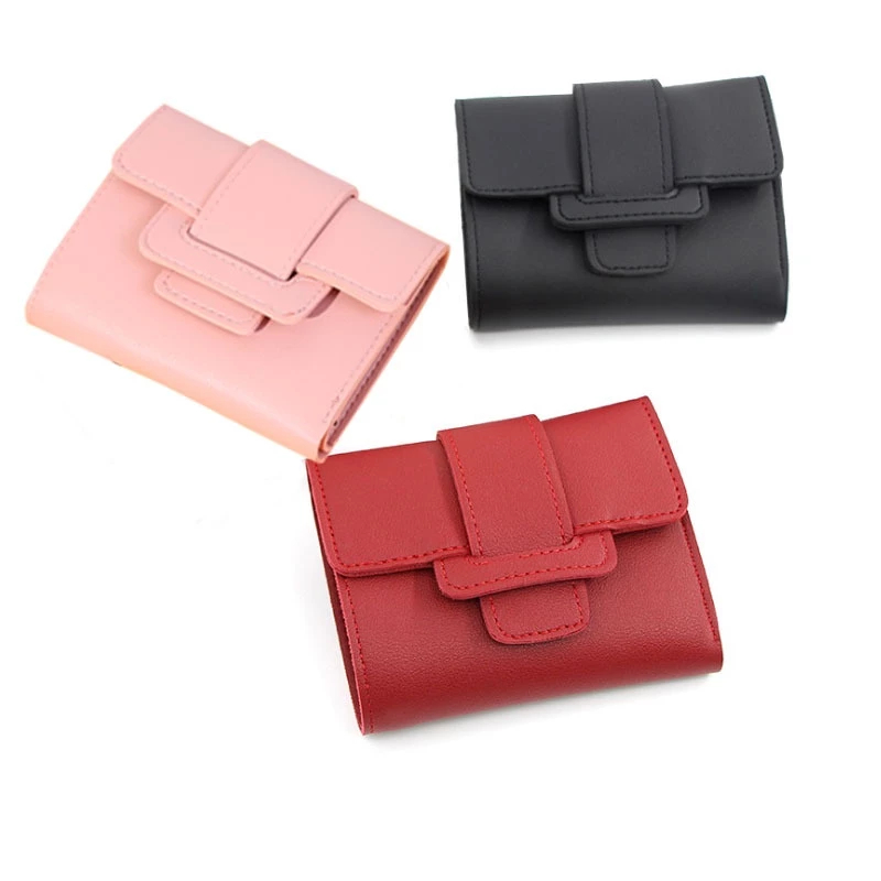 ATS Dompet Lipat Wanita Mini Dompet Pendek Kecil Cantik Tanpa Tali COD