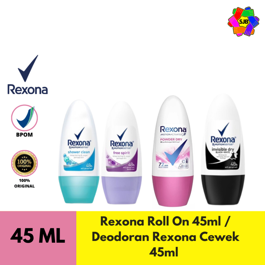 Rexona Roll On 45ml / Deodoran Rexona Cewek 45ml