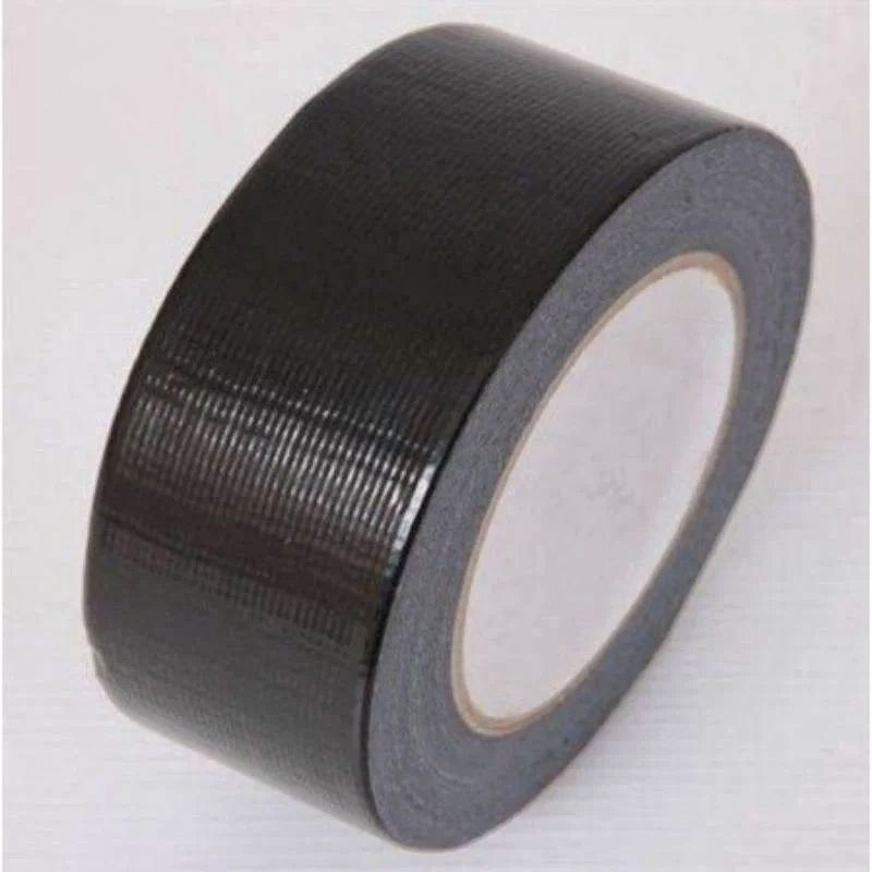 Lakban Kain 40mm x 10Yard Cloth Tape Hitam 40mmx10y