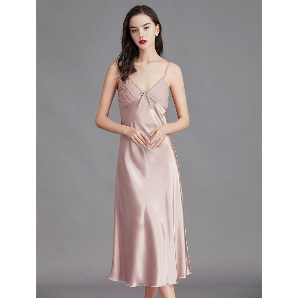 Elsa - Piyama Daster Lingerie Night Dress Satin Silk