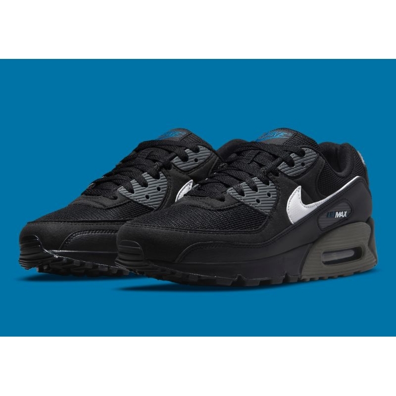 SEPATU SNEAKERS NIKE AIR MAX 90 BLACK GREY BLUE DR0145 002 ORIGINAL