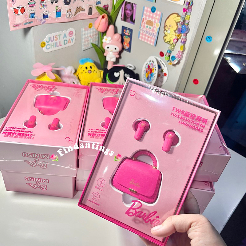 [PRE-ORDER]‼️ Miniso x Barbie TWS Bluetooth Earphones Earbuds pink barbie by Findantings