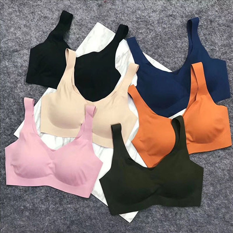 RV® Bundle 5 Pcs Bra Size L Wanita Sport Pakaian Dalam Wanita BH Nyaman Motif Polos Kualitas Tinggi 1223