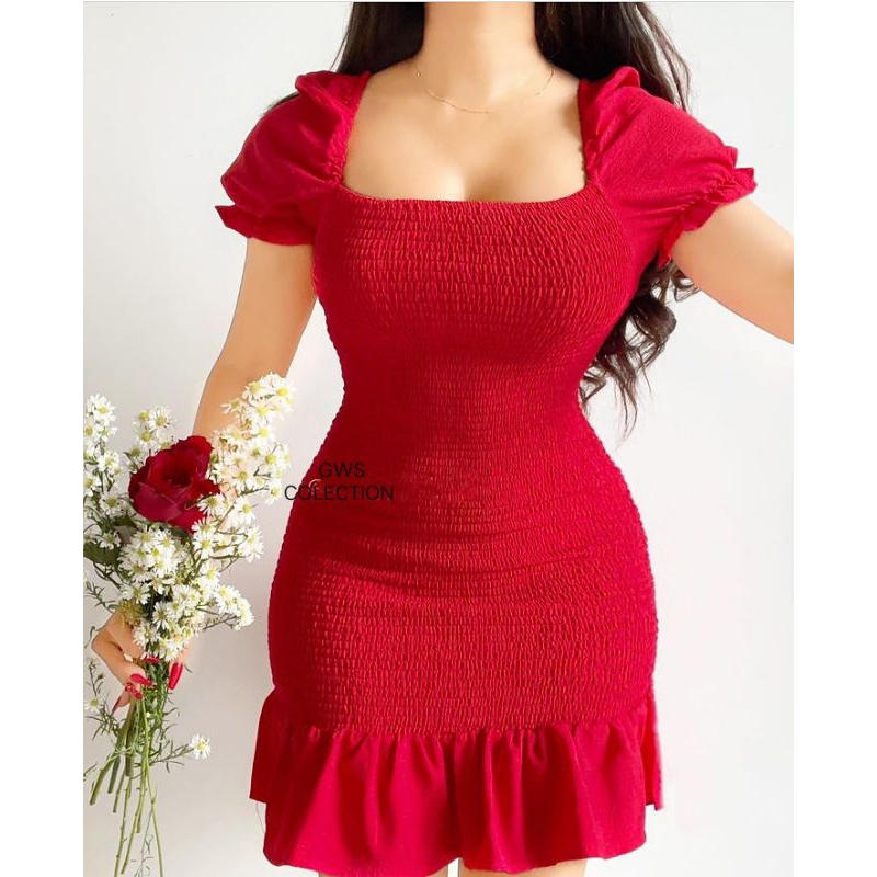 dres Cika dres mini dres sexy dres bodycone Dres wanita jumbo