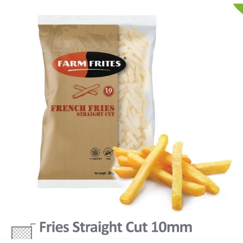

Farm Frites French Fries Straight Cut Kentang Goreng Premium Belgia 10mm 2kg