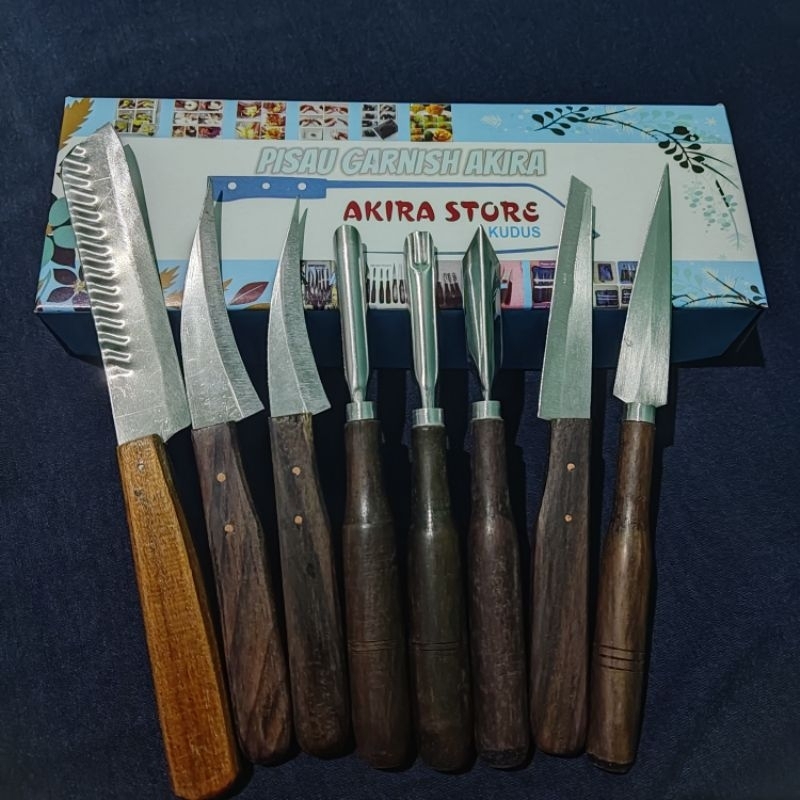pisau garnish 8 pcs / pisau carving / pisau ukir buah garnish tumpeng