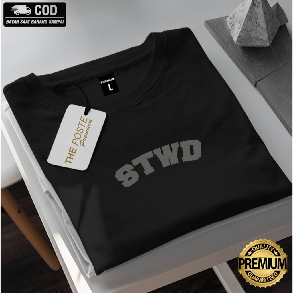 Kaos Distro Stwd Silver Print | Kaos Pria Wanita Cowok Keren Branded Kekinian Tshirt Pria Wanita Pre