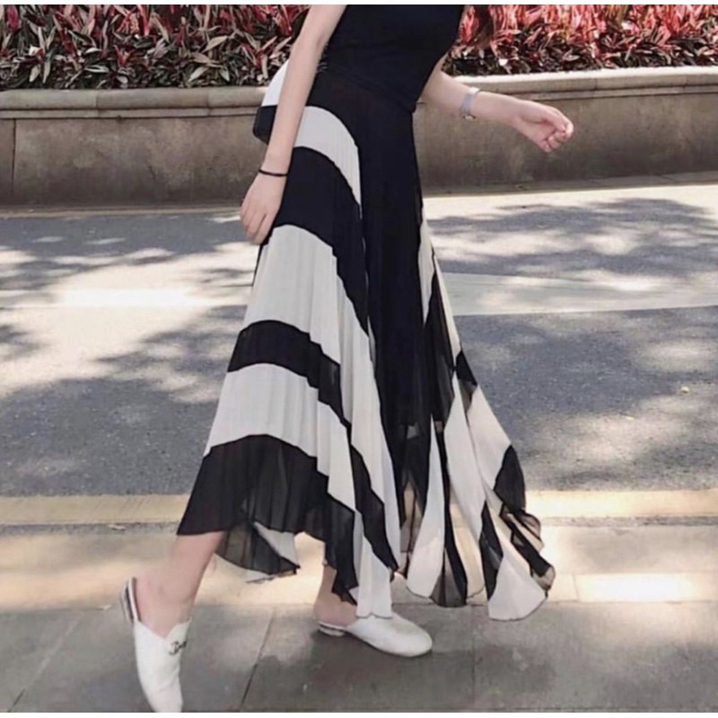 TM Rok Panjang Long Skirt Asymmetry Import 4124#