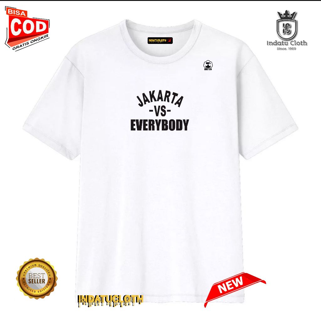 Kaos JAKARTA VS EVERYBODY JAKARTANS JAKMANIA GUE PERSIJA  Kaos Distro  Kaos Simple  INDATU CLOTH