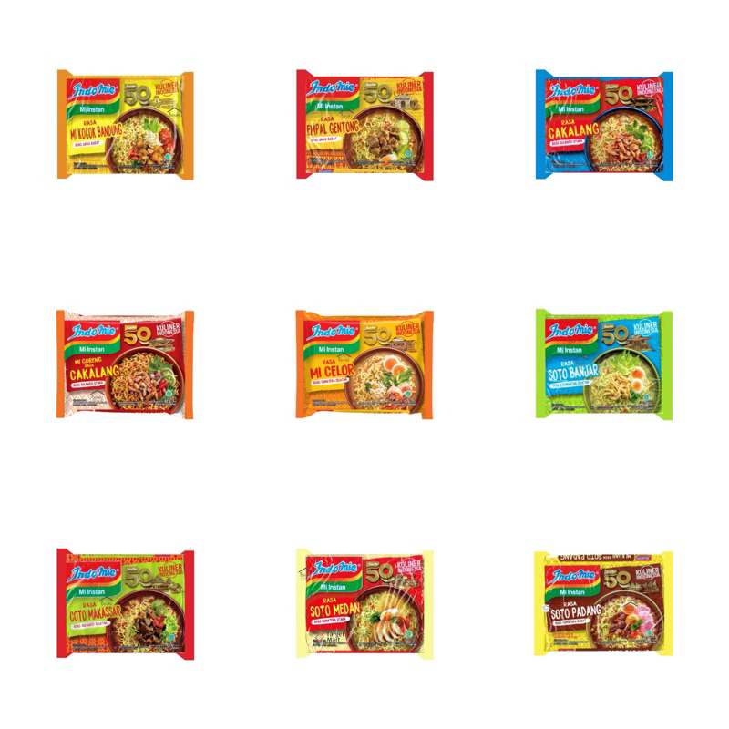 

Indomie goreng dan kuah Selera Nusantara All Variant