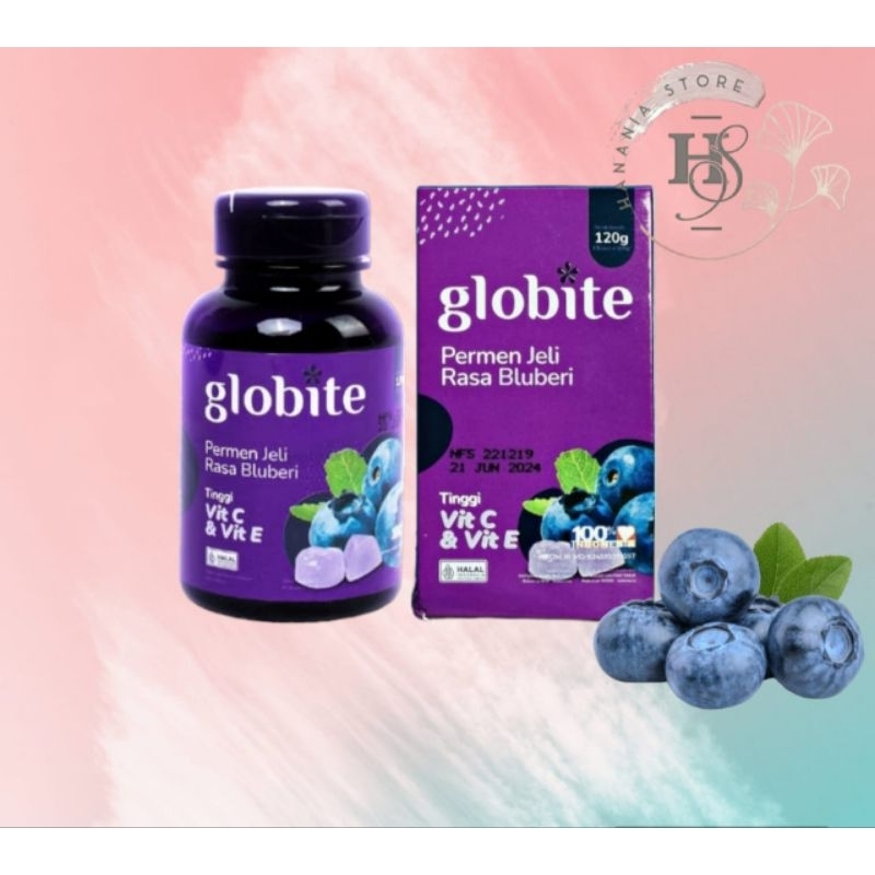 Globite Collagen Gummy by Roove Permen Collagen Rasa Blueberry