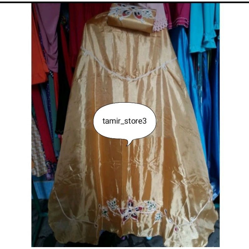 mukena/mukenah/rukuh parasut parasit pita lukis pita jumbo besar abutai